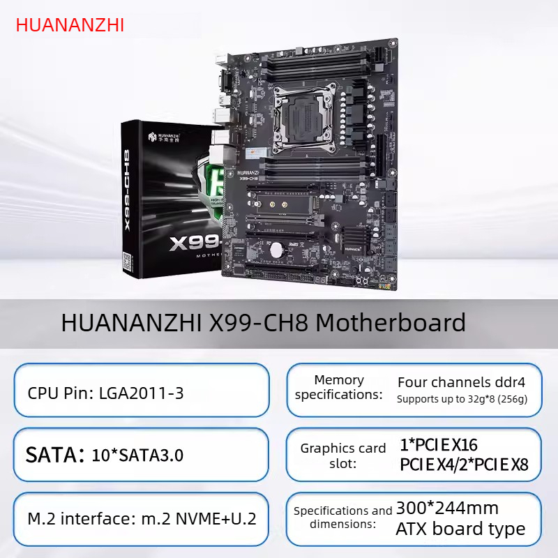Dual Lga2011-3 Server Motherboard Combo - HUANANZHI LGA2011-3 X99 마더보드 X99 CH8