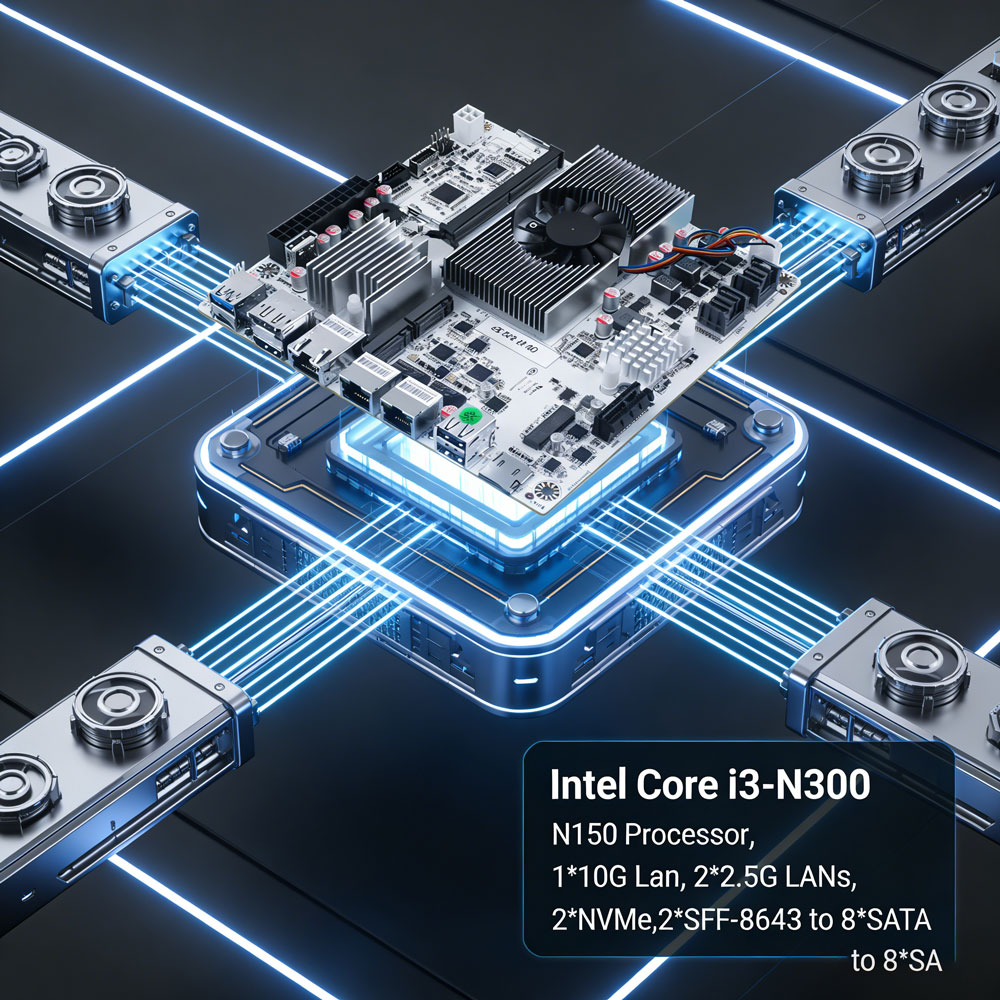 8베이 NAS 미니 ITX 마더보드 인텔 코어 I3-N - Mini Itx Dual 2.5G Nas Motherboard 리뷰 및 가격