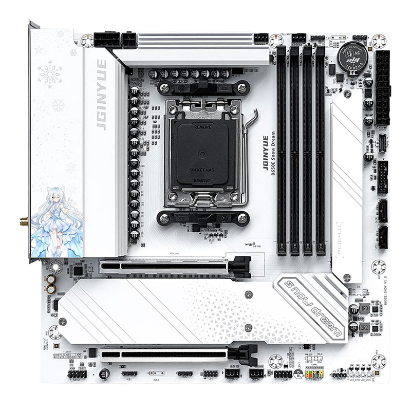 JGINYUE B650E 스노우 드림 AM5 MATX  - Am5 Micro Atx Pcie 5.0 Motherboard 리뷰 및 가격